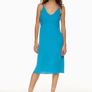 Aritizia Wilfred midi slip dress - bright blue, M